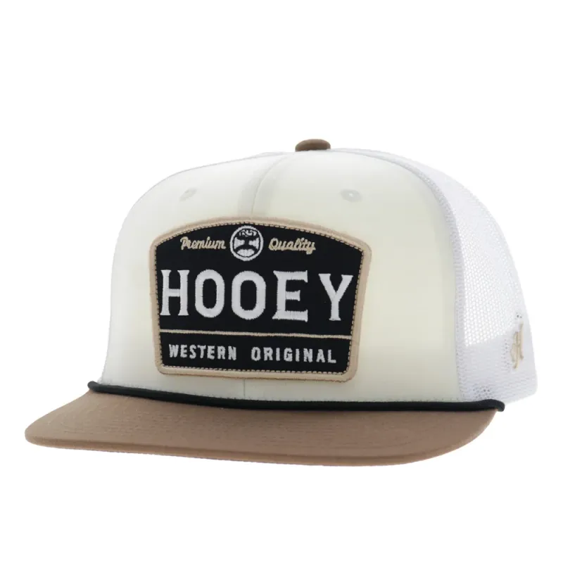 Trip 5-Panel Trucker Snapback Hat Cream/White