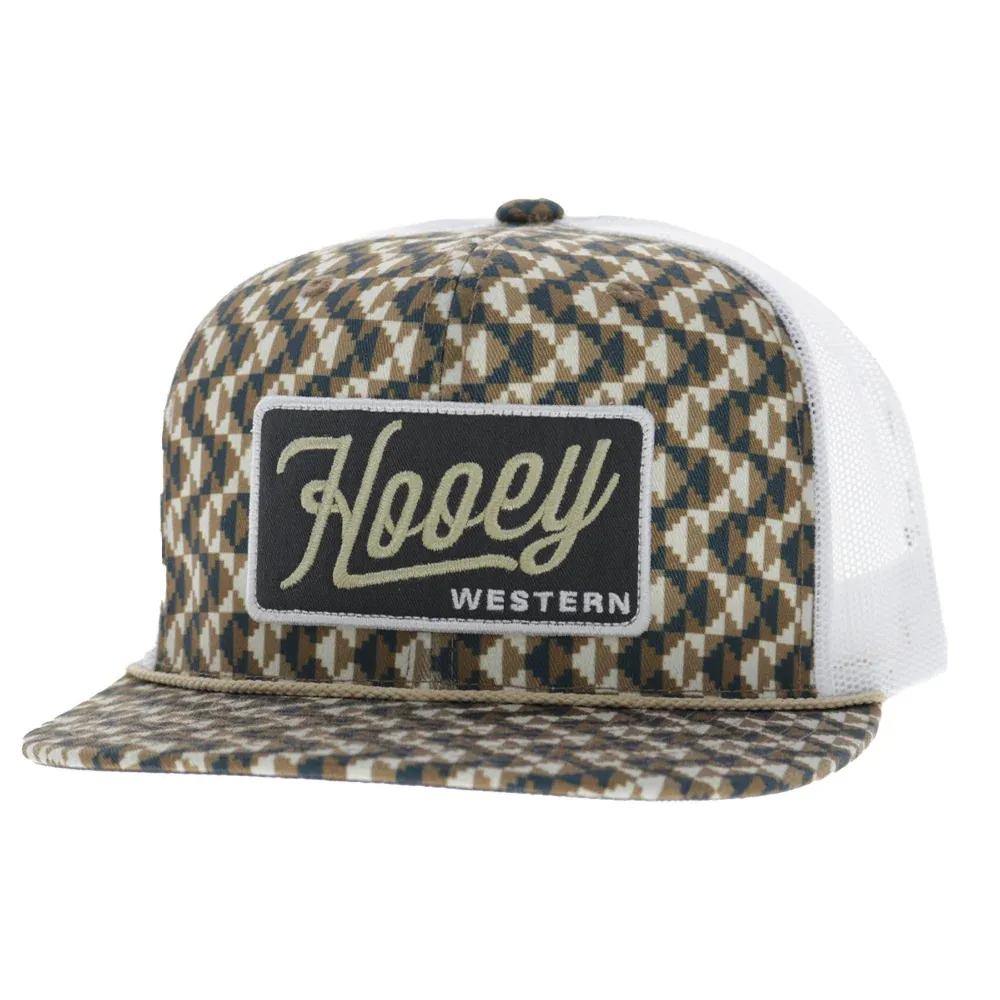 Lakota 6-Panel Trucker Snapback Hat Tan/White