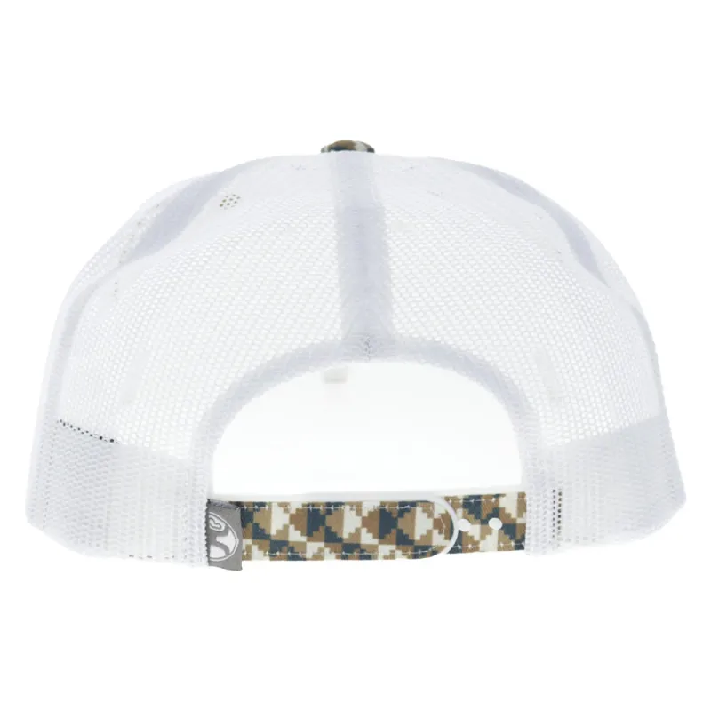 Lakota 6-Panel Trucker Snapback Hat Tan/White