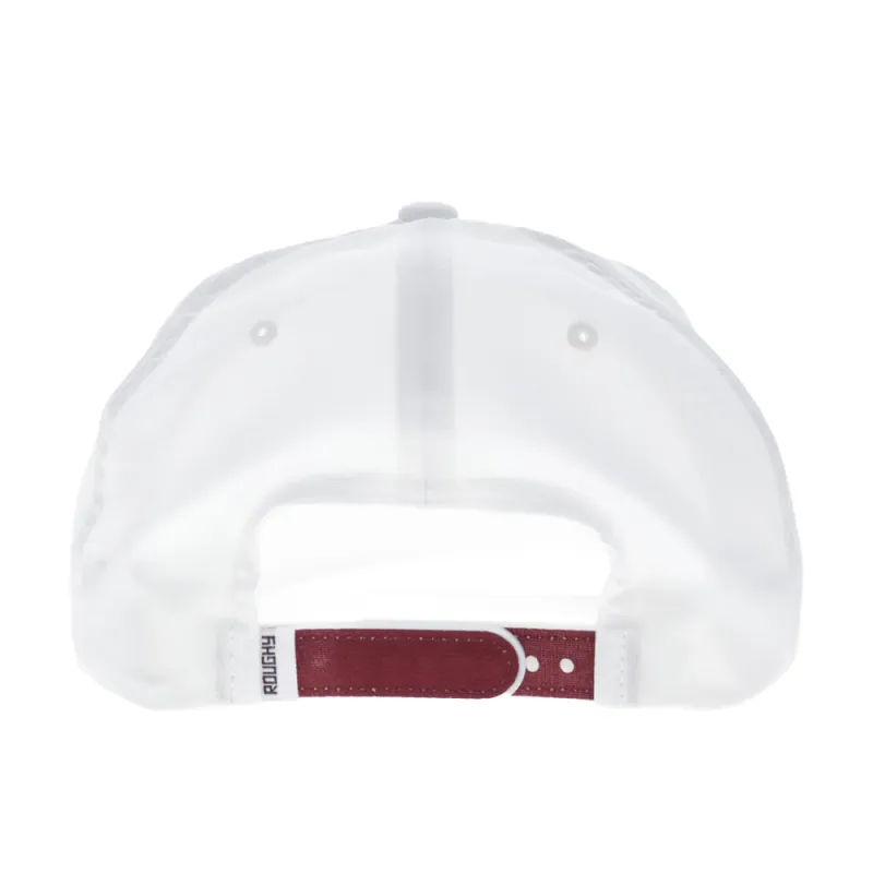 Whit 5-Panel Trucker Snapback Hat White/Maroon