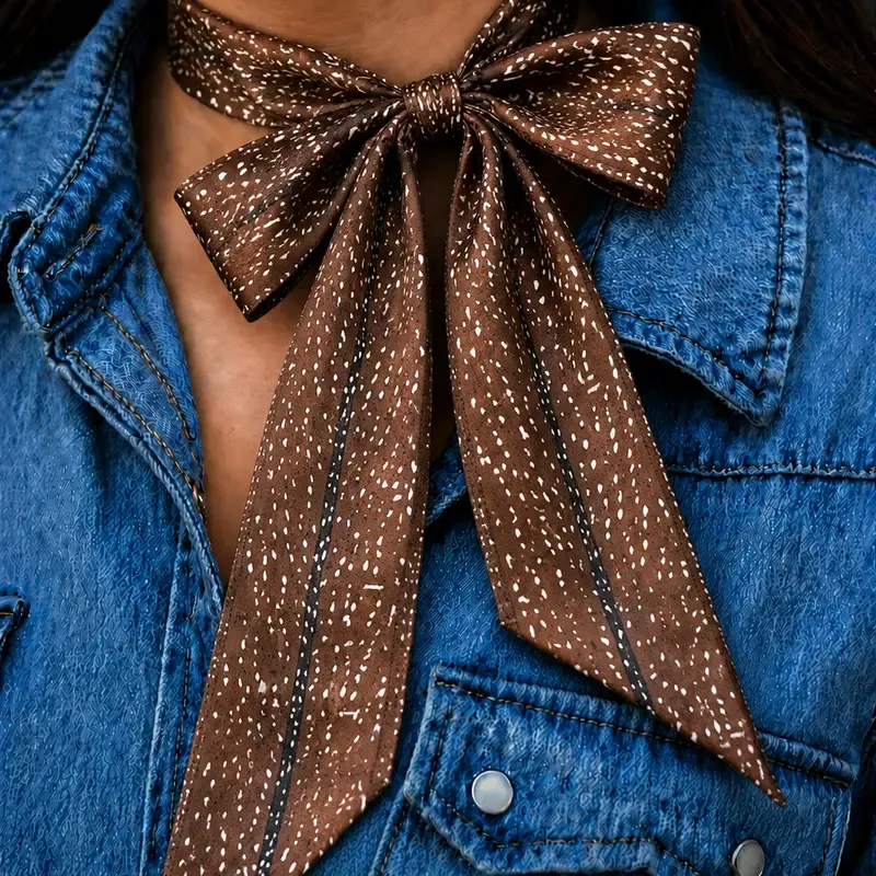 Axis Deer Silk Twilly Scarf