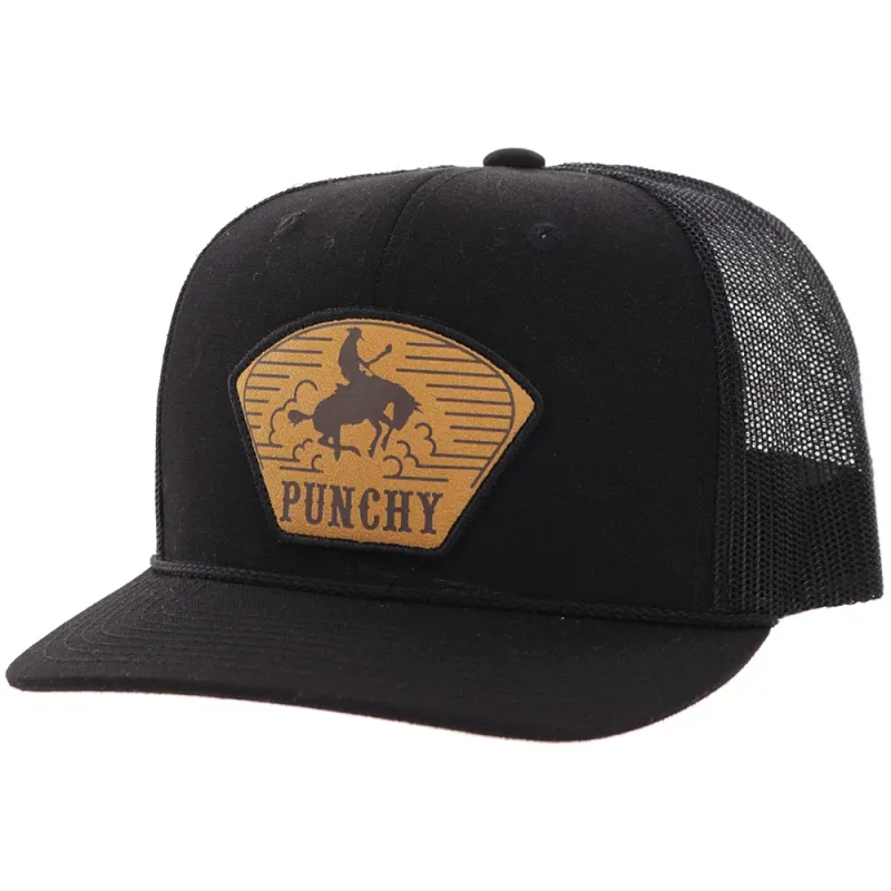 "Cavvy" Punchy Hat Black w/Leather Patch