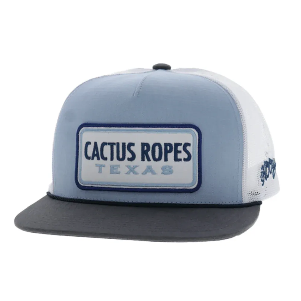 Cactus Ropes 5-Panel Trucker Snapback Hat Blue/White