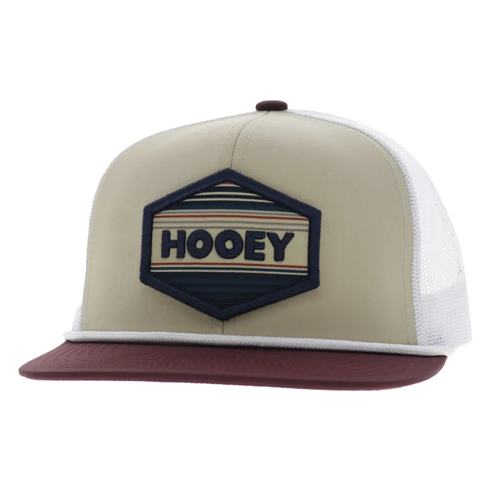 YOUTH Mesa 6-Panel Trucker Snapback Hat Tan/White