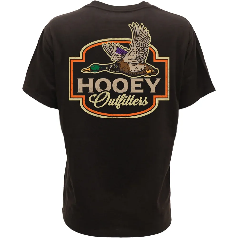 Flock Shot Hooey Outfitters T-shirt Dark Brown w/Bird Logo