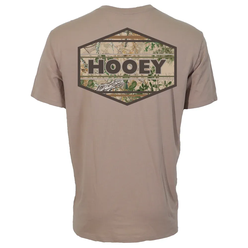 "Flint" Tan w/Camo Hooey Logo T-shirt