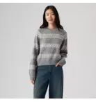 jolie fairisle crewneck sweater coralie