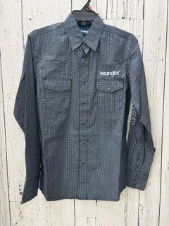 Wrangler® Long Sleeve Logo Shirt - Classic Fit - Snaps