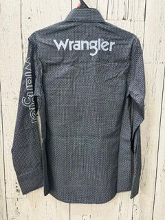 Wrangler® Long Sleeve Logo Shirt - Classic Fit - Snaps
