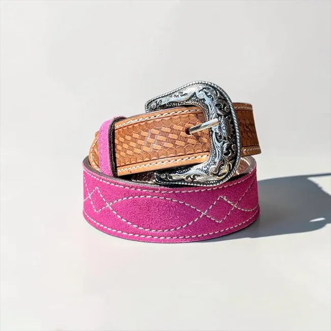 Pink BootStitch belt