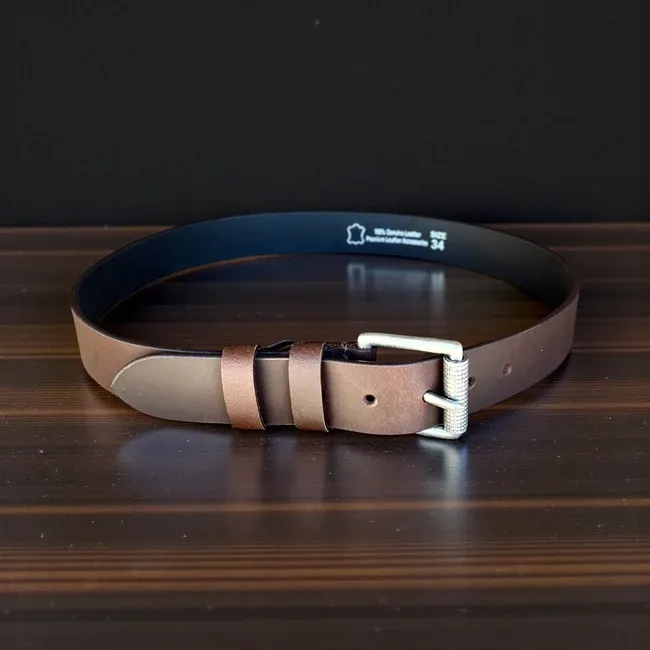 Heritage brown leather belt
