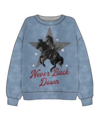 Never Back Down Graphic Sweatshirt