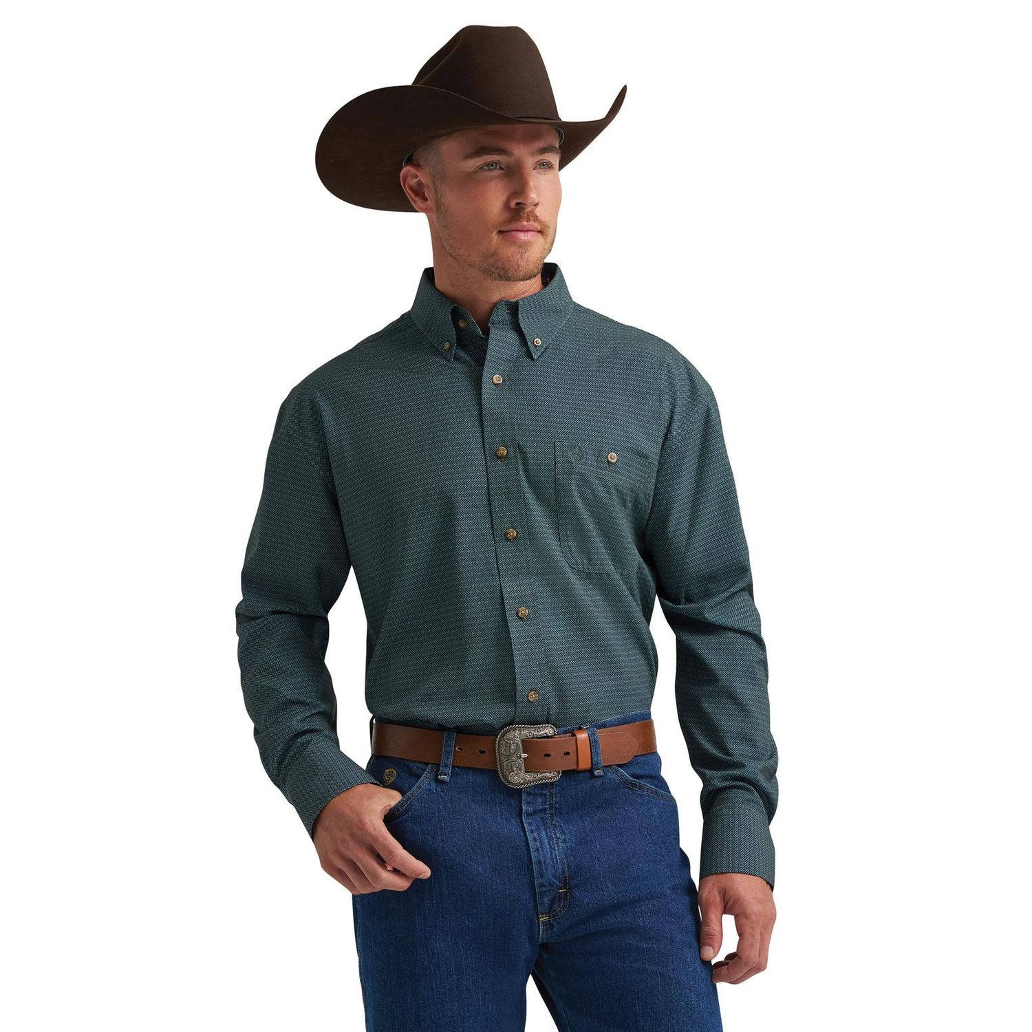 Wrangler® George Strait Collection One Pocket Long Sleeve Shirt