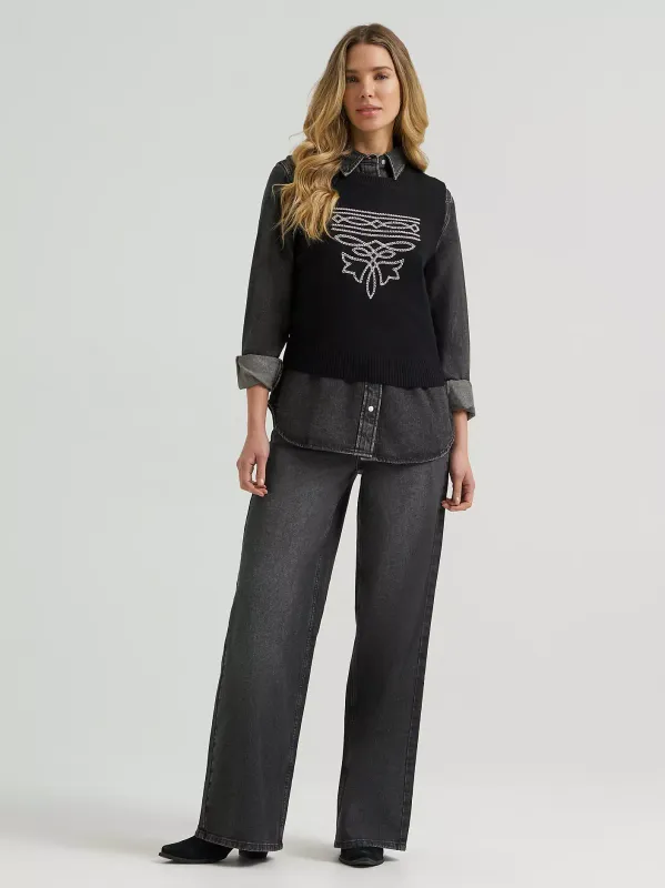 Wrangler Western Stitch Sweater Vest