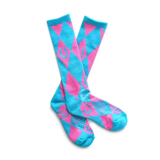 Lucky Argyle Performance Boot Socks