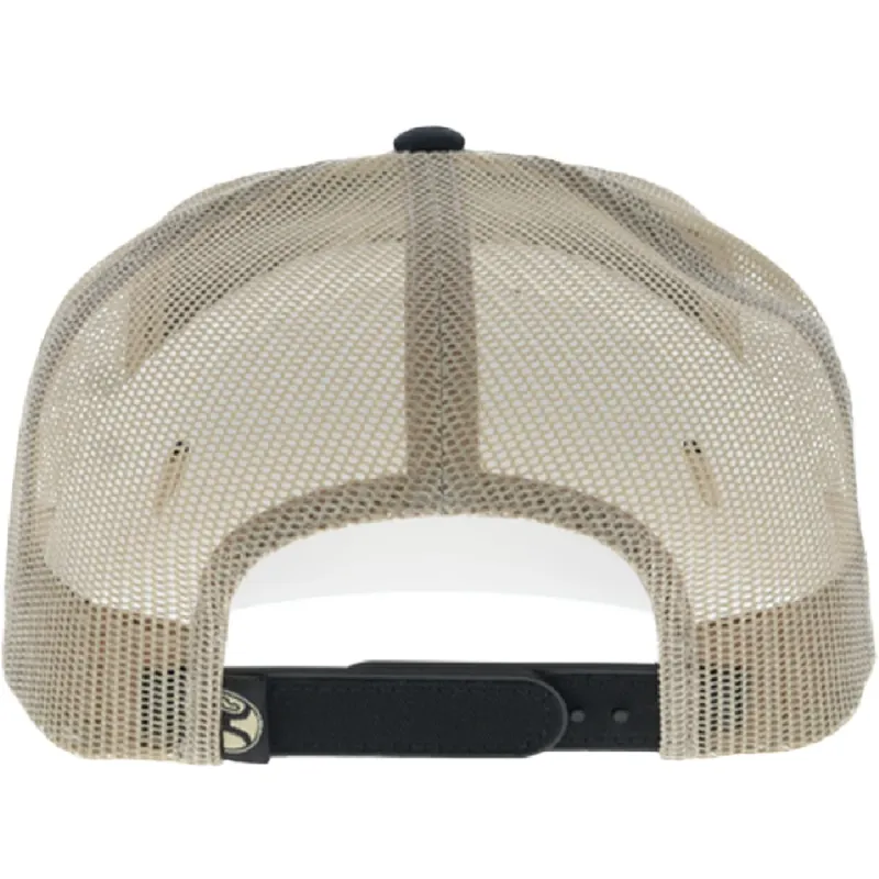 Buckin' Hard 5-Panel Trucker Snapback Hat Black