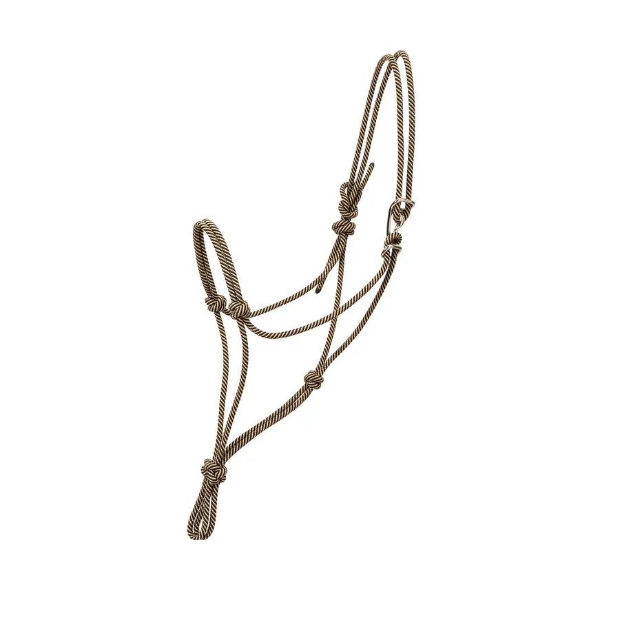 Silvertip Average Rope Halter W/Clip, Color: W21 Black/Tan