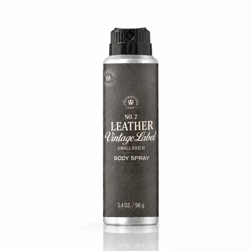 No. 2 Leather Vintage Label Small Batch Body Spray