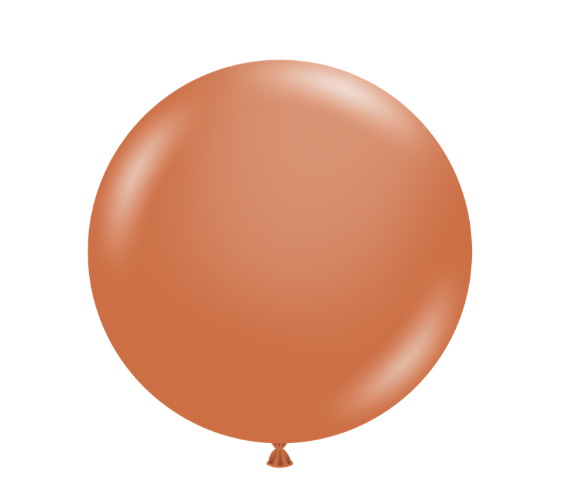 36-inch Tuftex BURNT ORANGE Round Latex Balloon