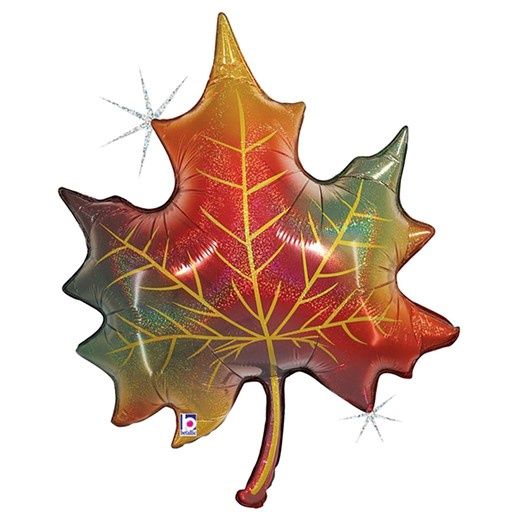 35-inch GLITTER FALL LEAF