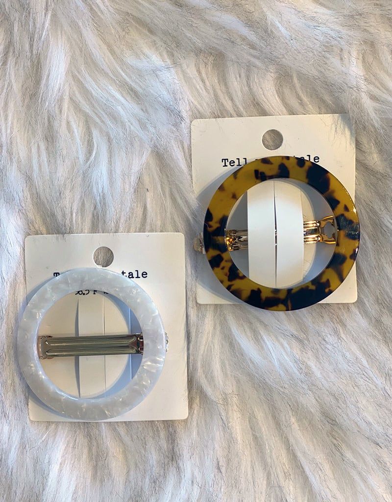Round Acrylic Snap Hair Clips