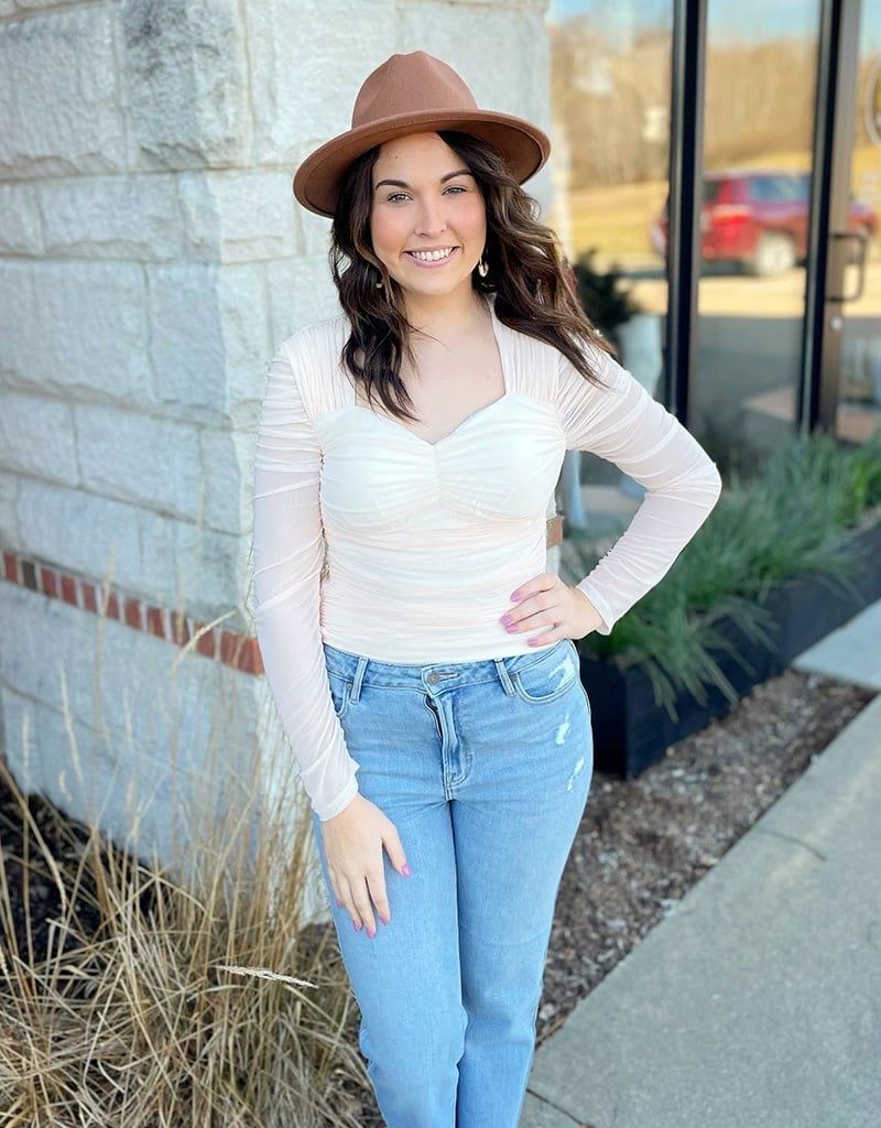 Cream Draped Top
