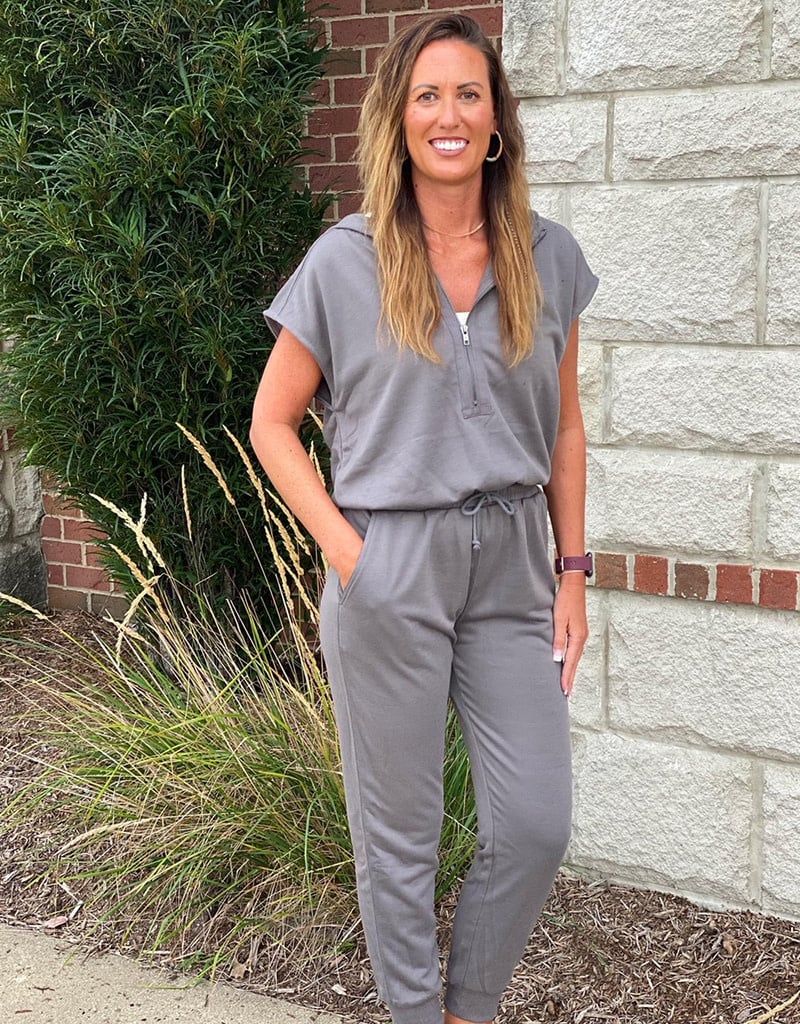 Charcoal French Terry Jumpsuit