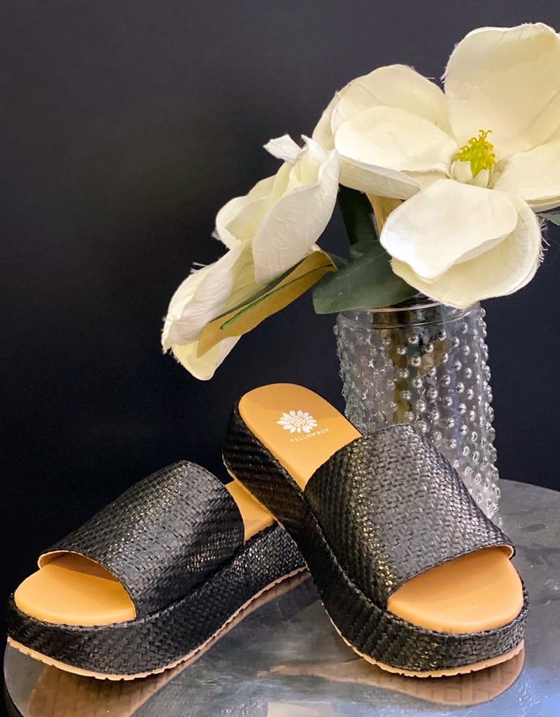 Black Aldine Flatform Slide