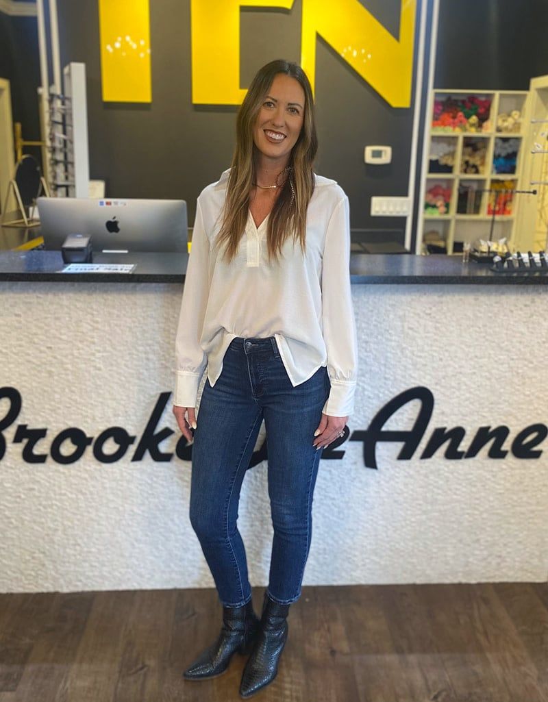 Off White V Neck Blouse