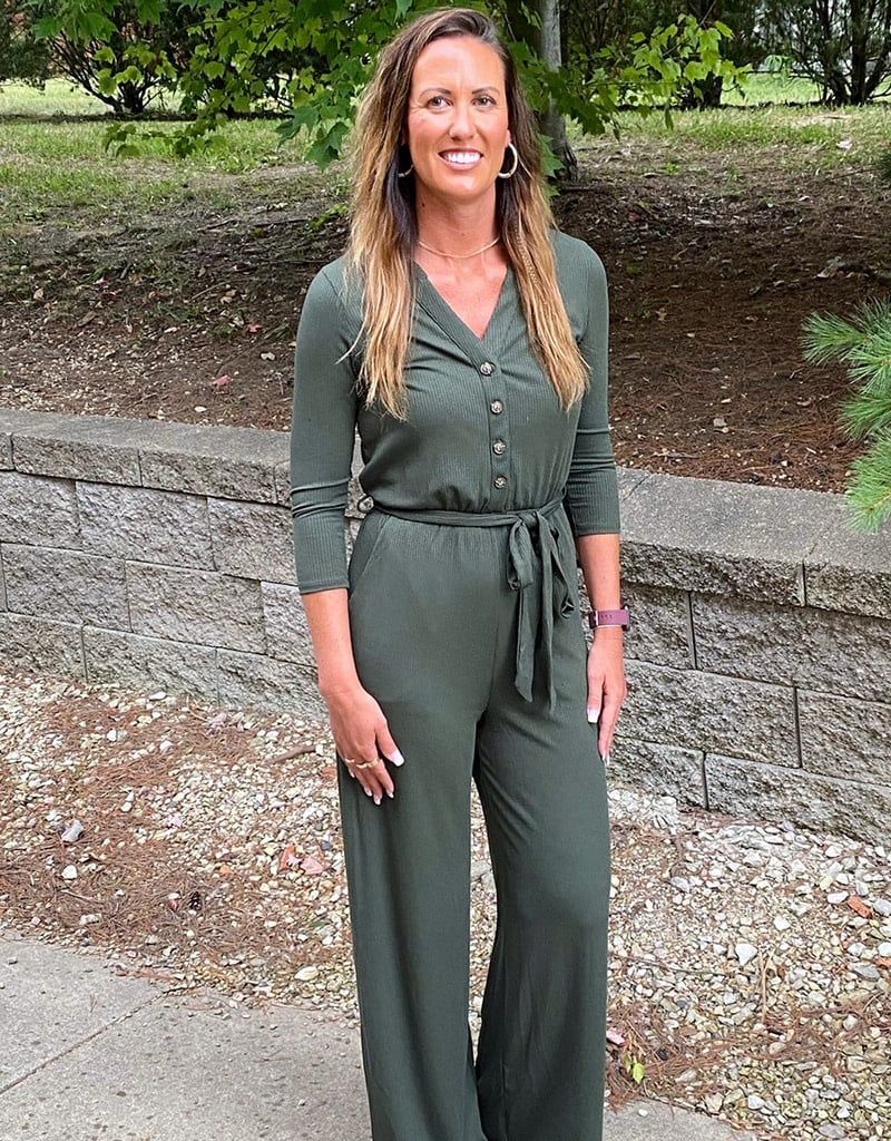 Olive Button Down Jumpsuit