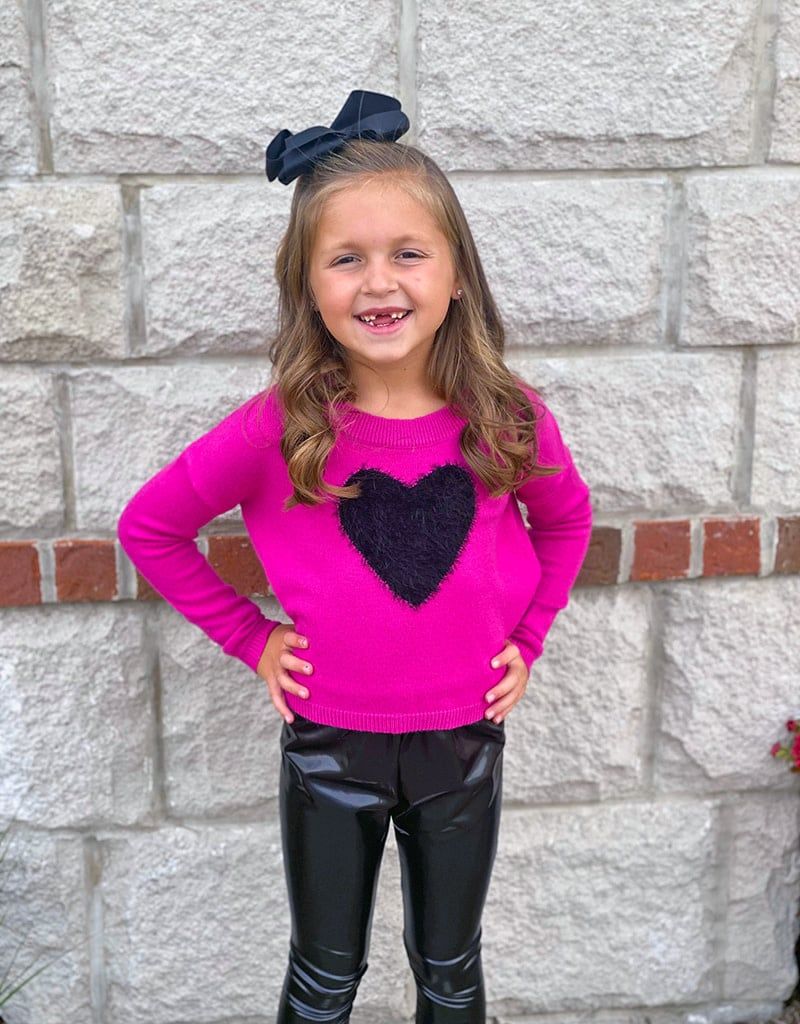 Fuchsia Heart Sweater