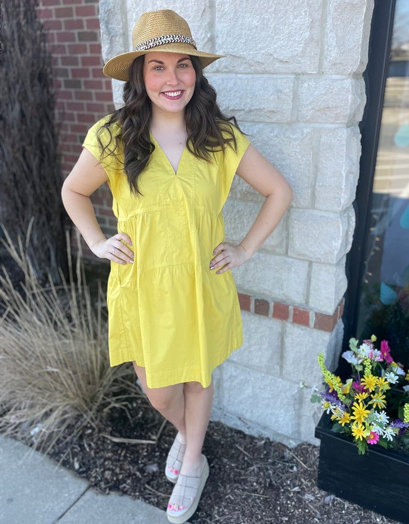 Yellow Tiered Dress