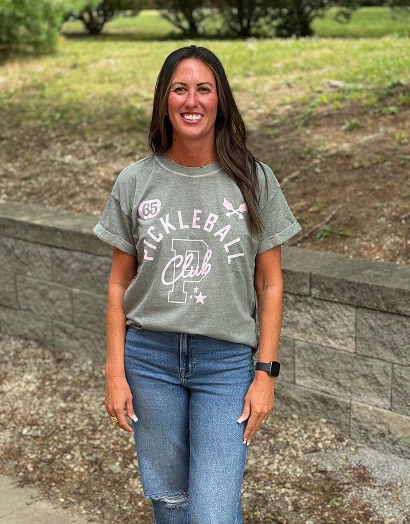 Army Green Pickleball Club Tee