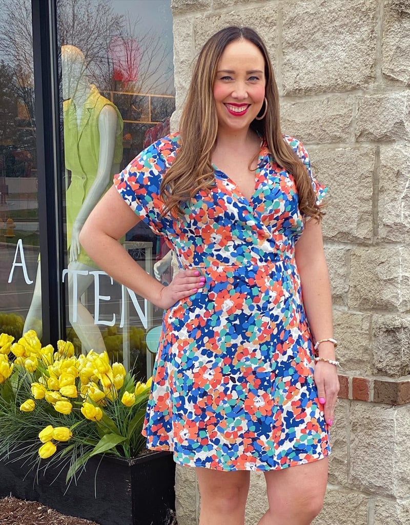 Blue Canopee Print Dress