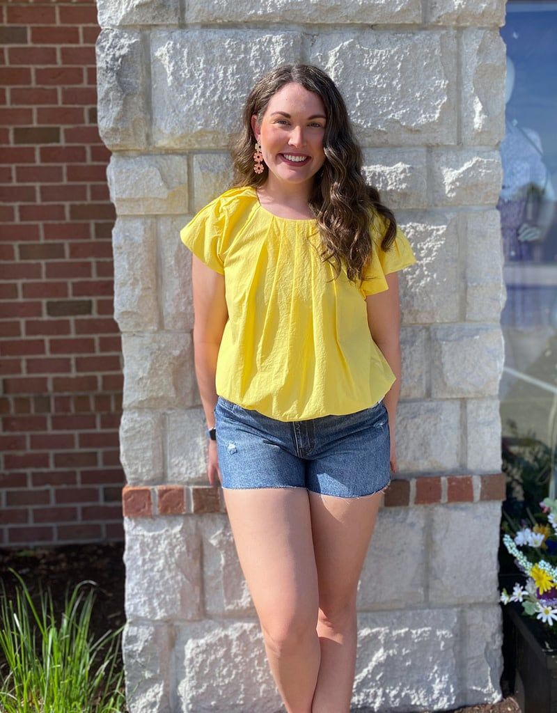 Yellow Ruffle Top