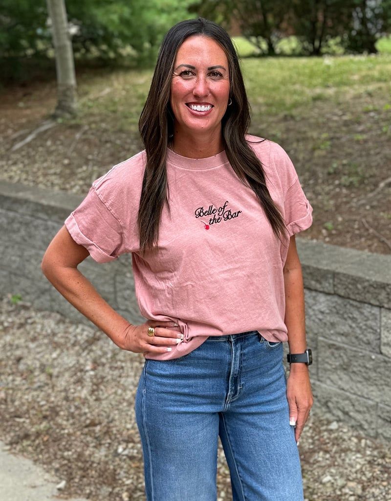 Dusty Pink Belle of the Bar Tee