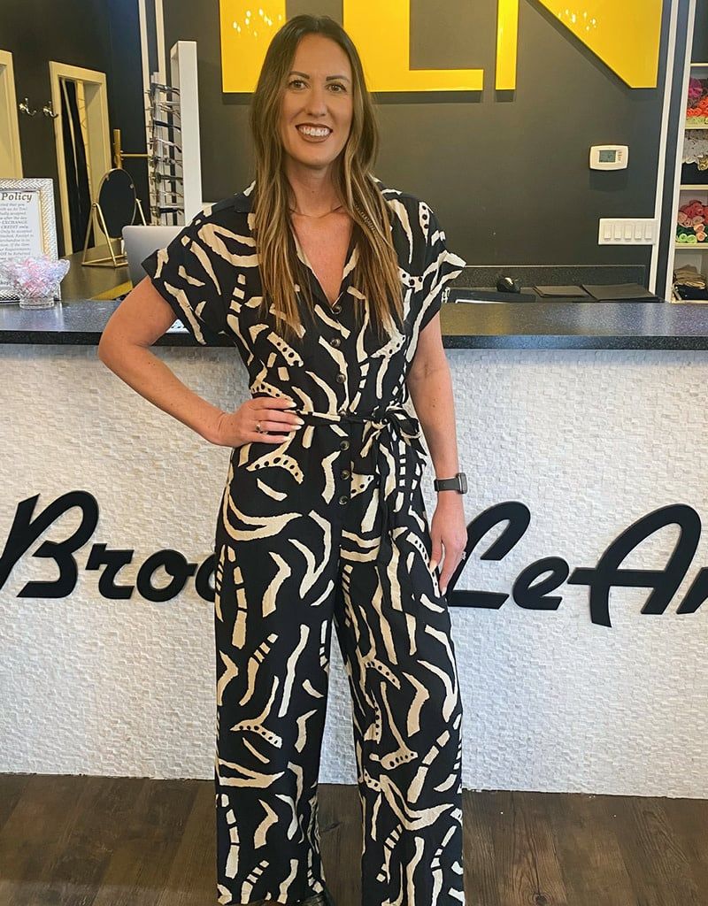 Black Print Jumpsuit