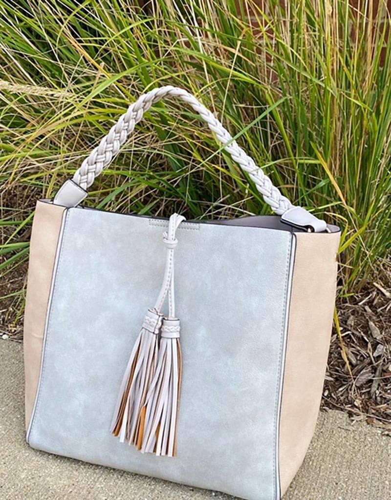 Dina Contrast Tassel Tote