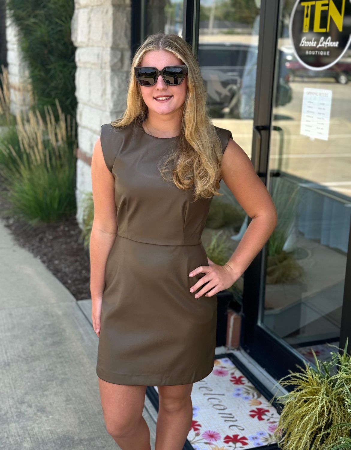 Coco Pleather Belen Dress