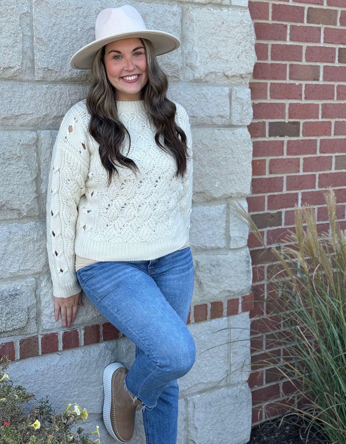 Ivory Round Neck Sweater