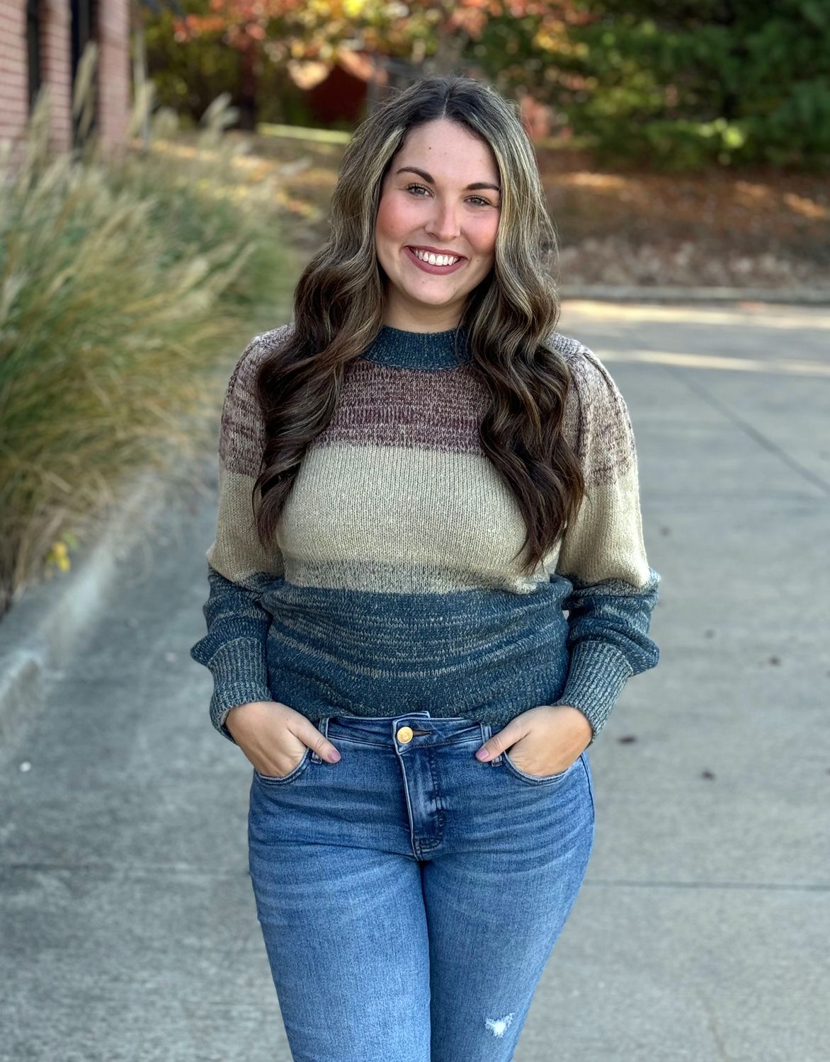 Teal Combo Agnes Sweater