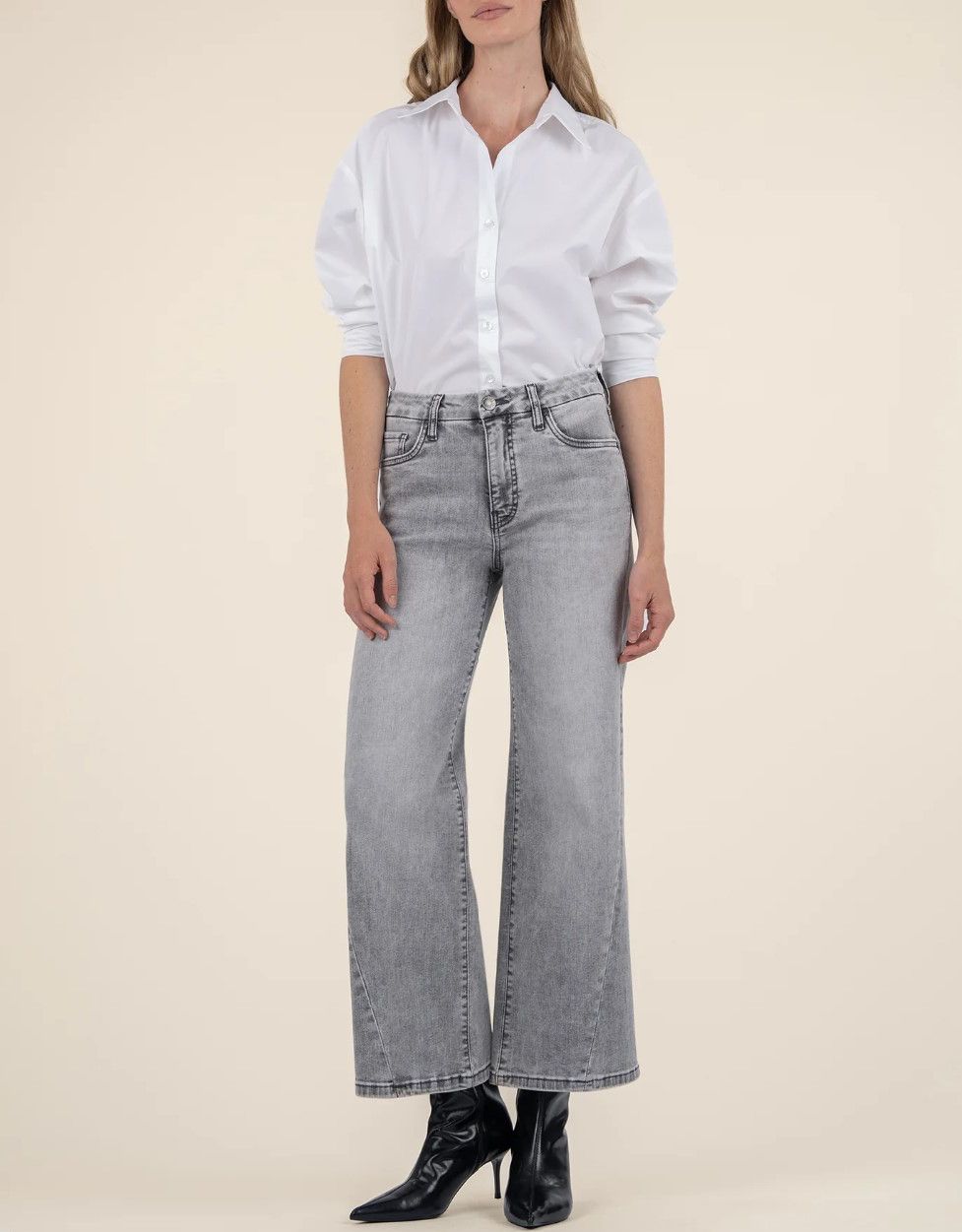 Stride Grey High Rise Wide Leg Meg