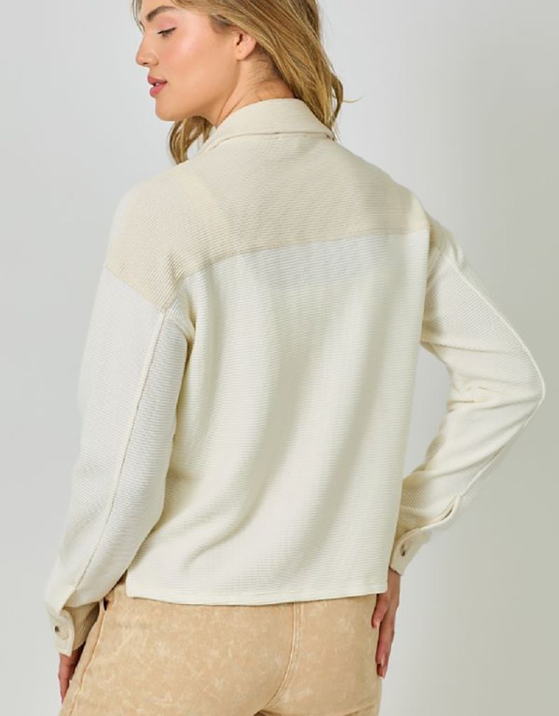 Ivory Crochet Mixed Shacket