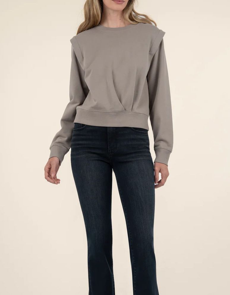 Mushroom Felicity Pleated Pullover 