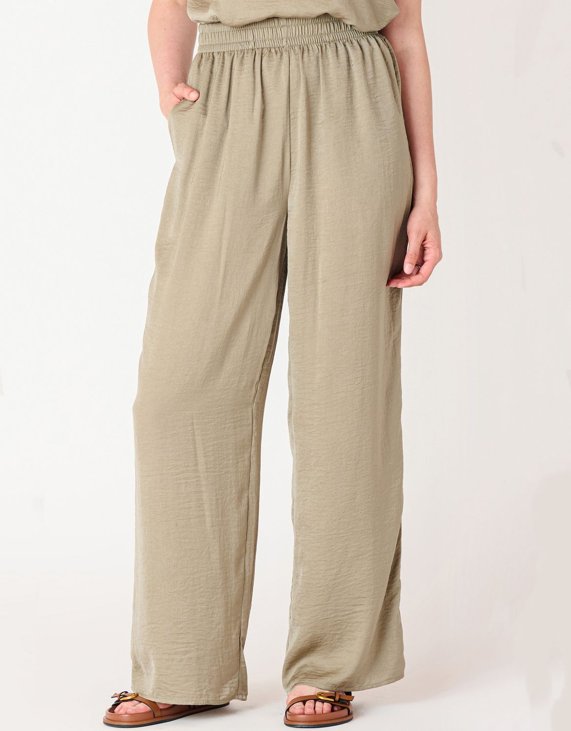 Soft Sage Pull  On Pants