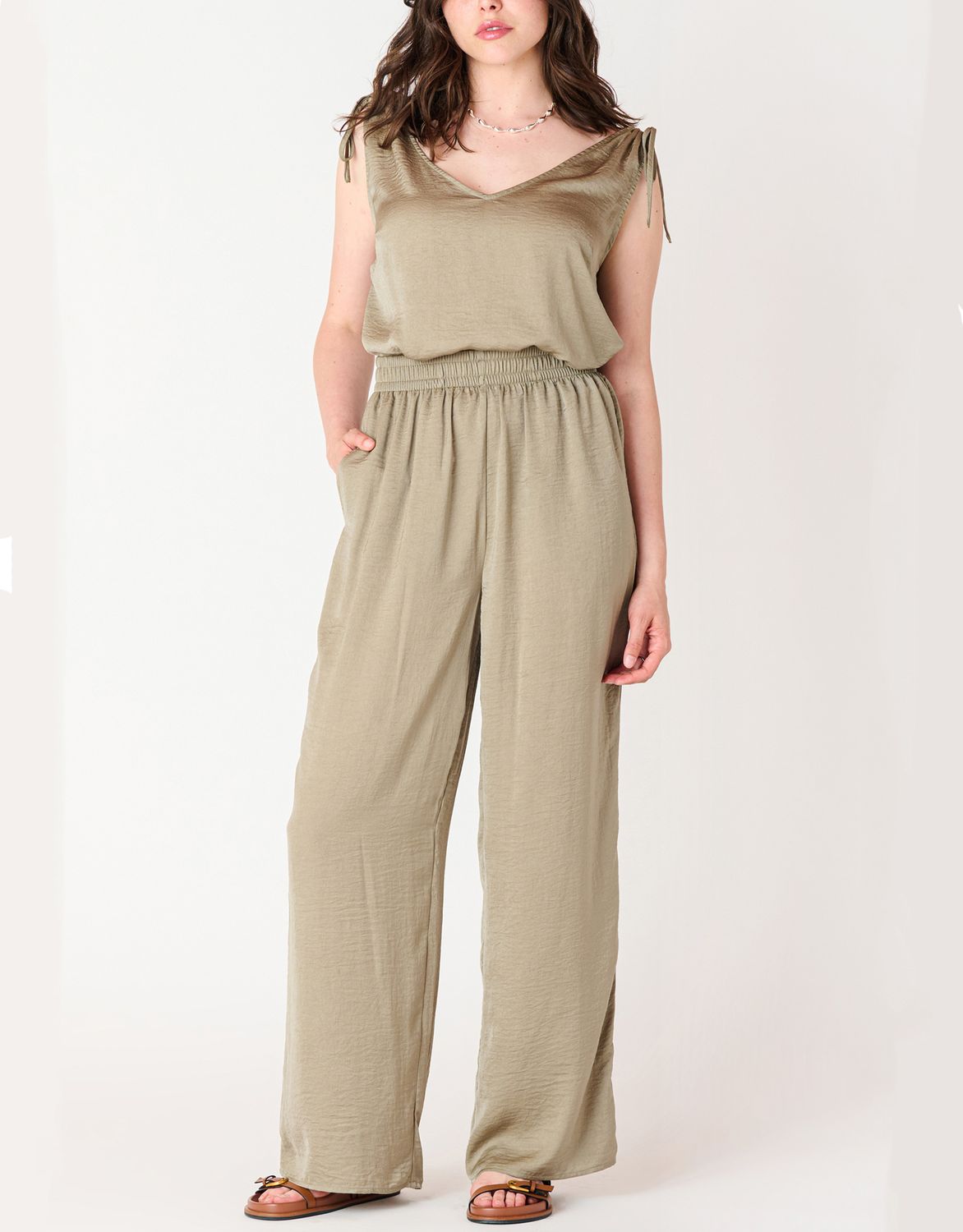 Soft Sage Pull  On Pants