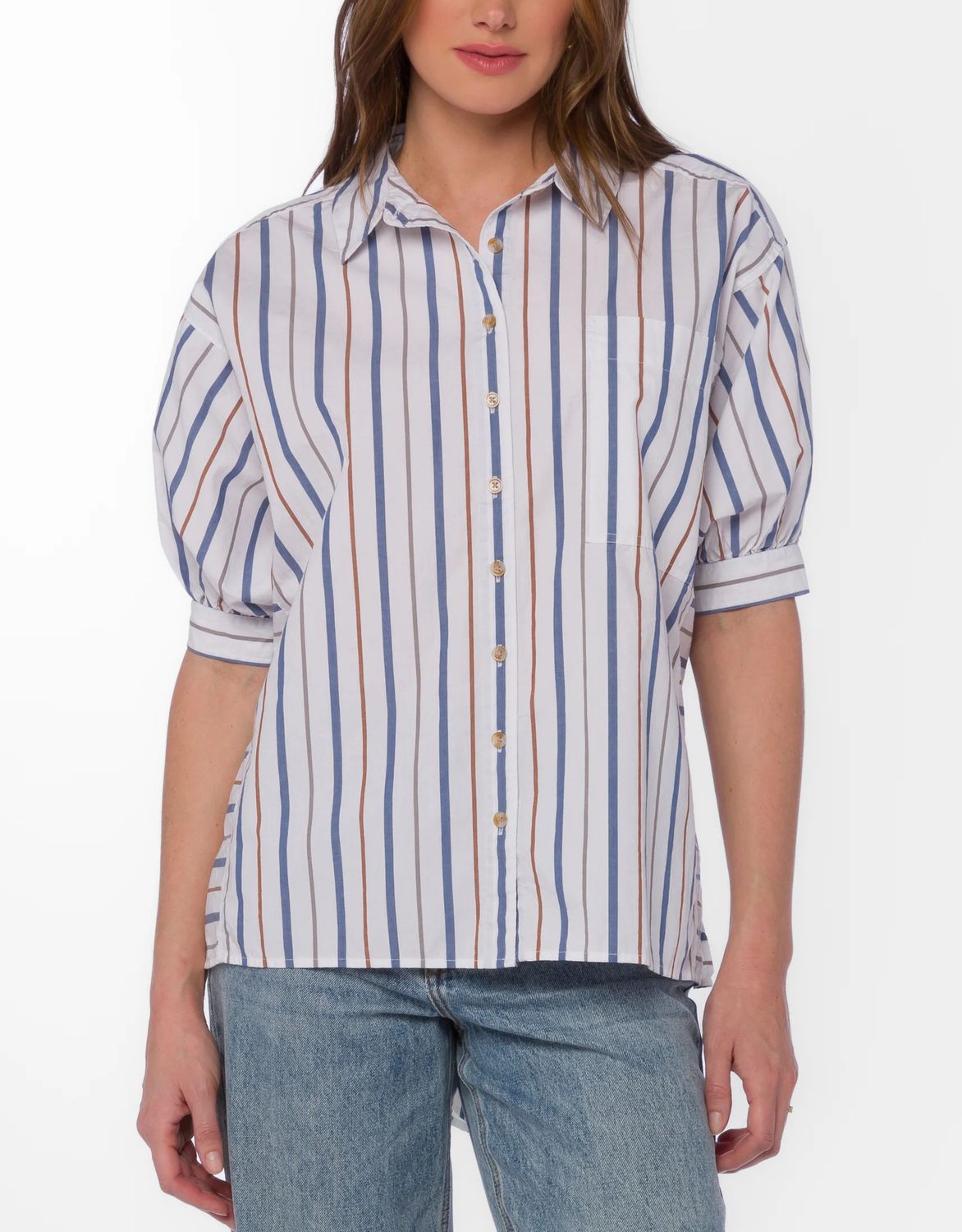 Blue Bell Tyler Puff Sleeve Button Up
