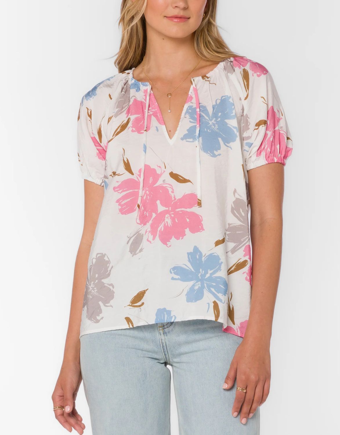 Floral Katelyn Puff Sleeve Blouse