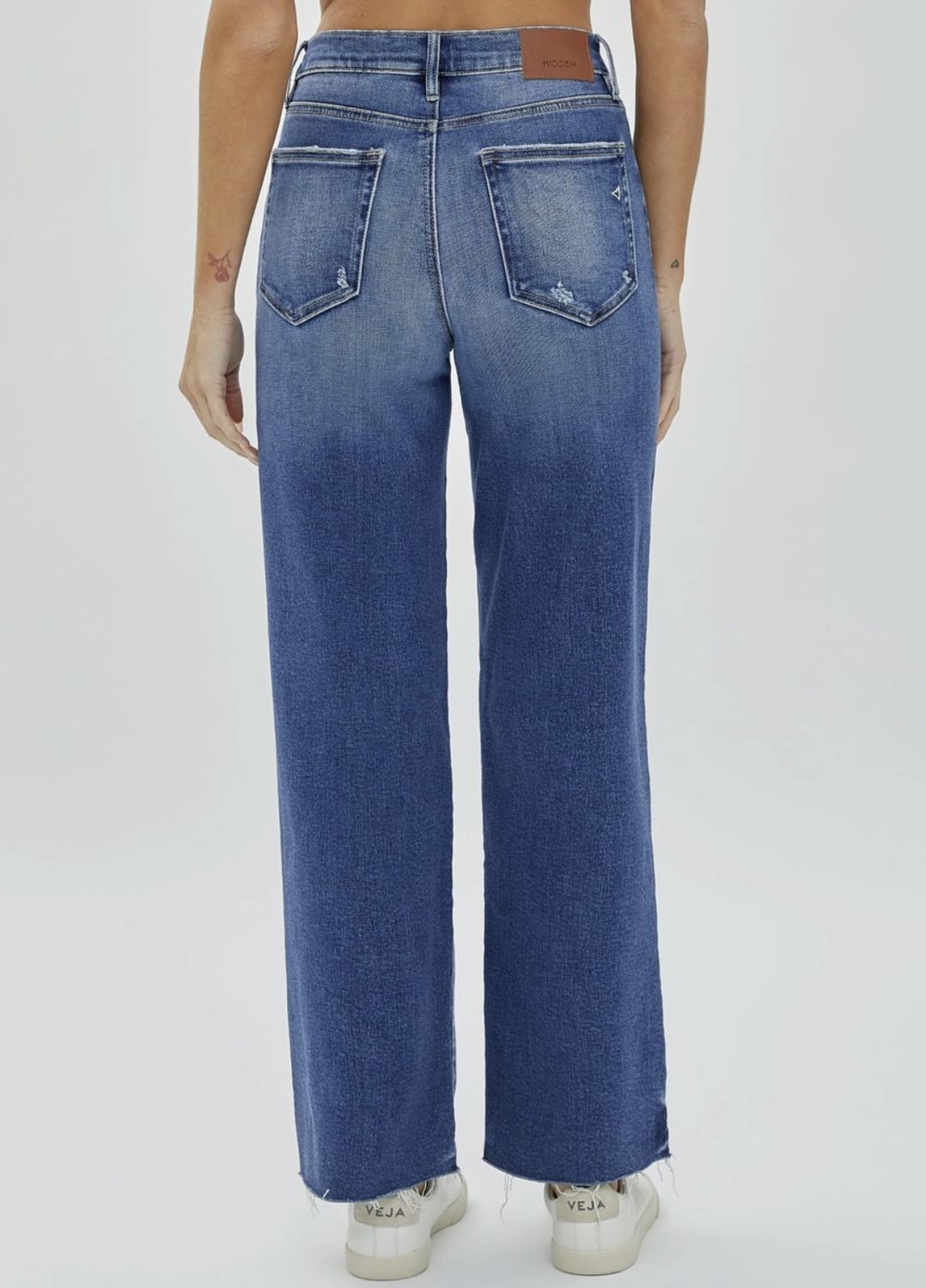 Dark Blue High Waist Dad Jean