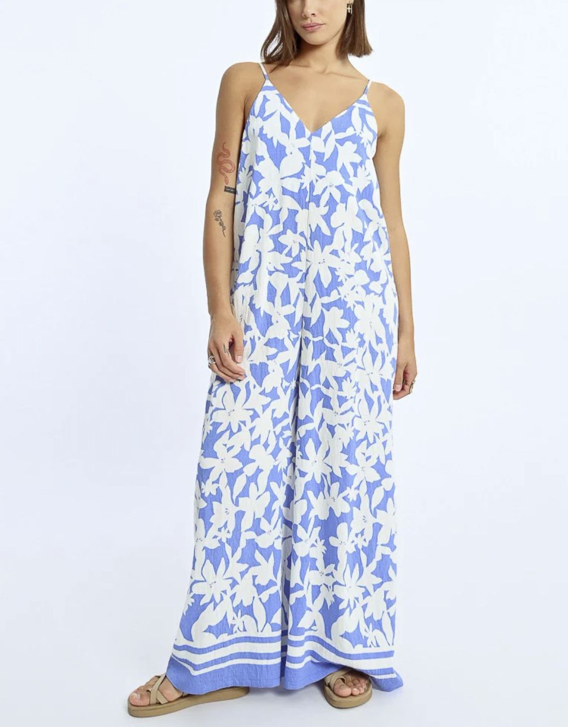 Blue Print Jumpsuit